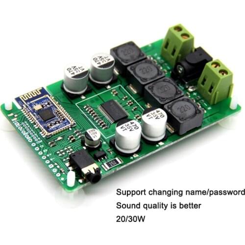 5.0 Power Amplifier Board 2x30W/20W Support AUX Input Support Serial Port Change Name Password with Terminal Block