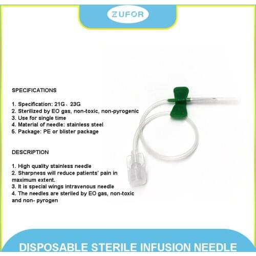 50Pcs/Lot 23G 21G Disposable Sterile Intravenous Needle scalp vein set butterfly needle infusion needles