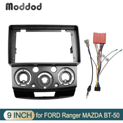 9 inch Radio Fascia for Ford Everest 2006+ Ranger 2006-2010 Mazda BT-50 2006-2011 Panel Dashboard Installation Trim kit Frame