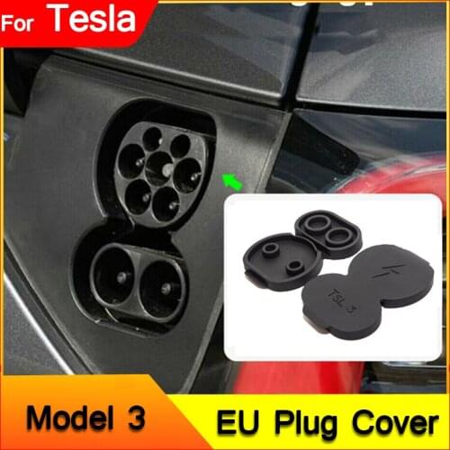 Car Charging Port Protection Waterproof Dust Plug Protective Cover Case Cap For Tesla Model 3 CCS EU Car Accessories