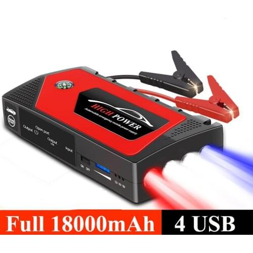 18000mAh Car Jump Starter Power Bank Portable Battery Power Bank for iPhone Xiaomi Samsung Car Emergency Booster Starting Device