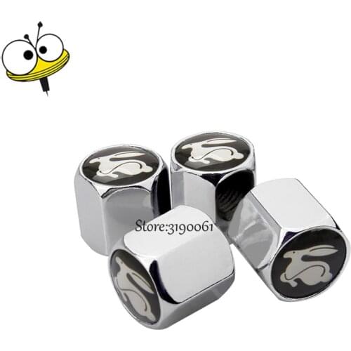 Car Styling Wheel Caps Tire Valve Stem Caps For Rabbit Logo For VW GTI Polo Golf Passat Bora Caddy Sedan Touareg Magotan Lamando