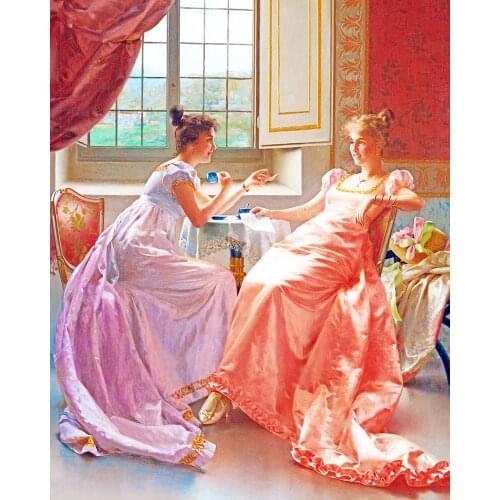 "Noble Life" Picture DIY Digital Oil Painting by Number Painting Christmas Birthday Unique Gift