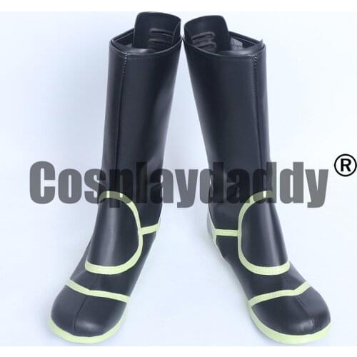 OW Legendary Oni Genji Heroes Ninja Cosplay Black Shoes Boots S008