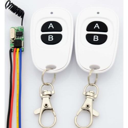 DC3.5-12V 3.7v 5v 6v 7.4v 7.6v 9v MICRO RF Wireless Remote Control Switch Receiver Transmitter Mini Mos No Sound Learning 433.92