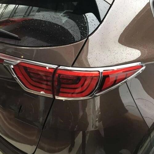 For Kia Sportage KX5 2016 2017 ABS Rear Light Lamp Cover Trim Tail Light Cover Frame Protector Sticker Car Styling Accessory