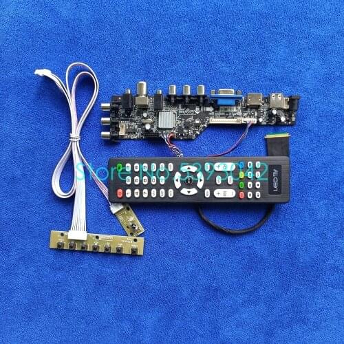 For LTN156AT02-D01/D02/D03/D04/D09 USB+AV LCD panel digital signal 1366*768 DVB LVDS 40-Pin 3663 controller drive board kit