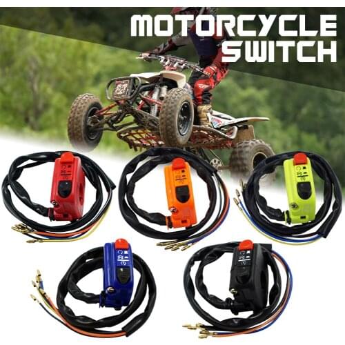 For Universal Motorcycle ATV 7/8" Handlebar Mount Start Stop Kill On Off Button Side Right Switch ATV