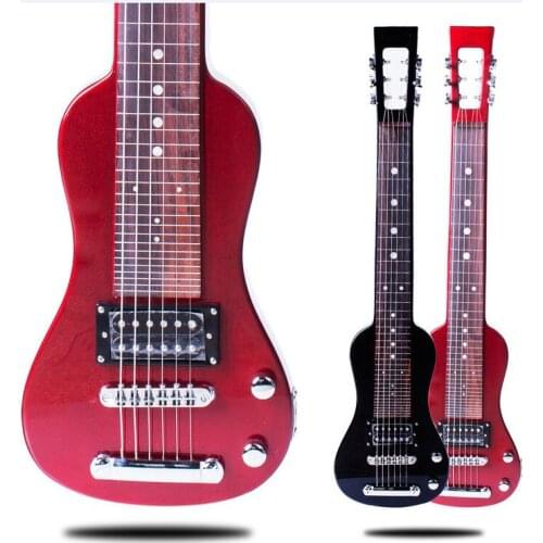 Glossy hawaii electric guitar black lap steel guitar mini 6 strings Hawaii guitar two color Free Shipping small electric guitar