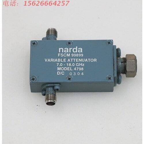 NARDA MODEL 4798-18 7.0 GHZ 20 db SMA rf microwave adjustable attenuator
