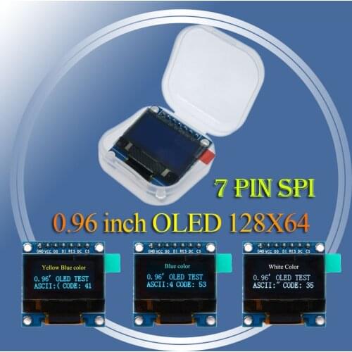 0.96 inch IIC SPI Serial 128X64 White Yellow Blue OLED Display Module I2C LCD Screen Board 0.96" SSD1306 for Arduino/stm32/51
