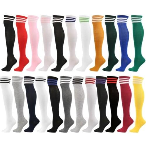 40 Style Japanese Knee High Socks Striped Jacquard Womens Thigh High Socks Soft Breathable Dance COSPIAY Anime High Stockings