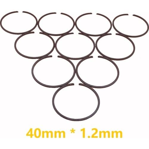 10pcs/lot 40mm X 1.2mm Piston Ring For Brush Cutter FS400 MS210 ST021 MS230 ST023 MS201 MS201T MS211 Chainsaw Cylinder Rebuild