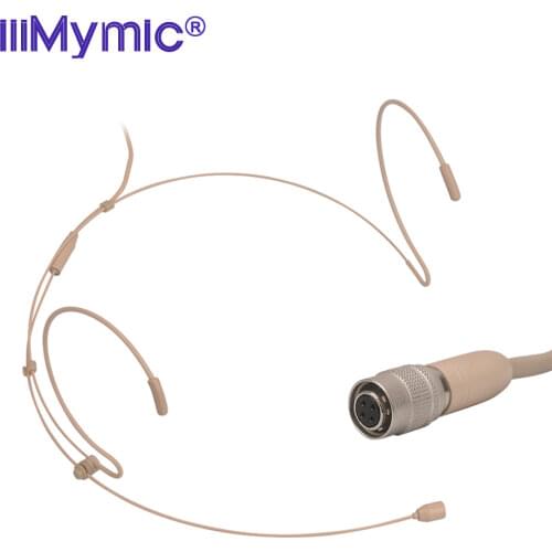 IiiMymic Pro Mini 4pin Condenser Headset Microphone For Audio Technica Wireless Body-Pack Transmitter 4pin Connector Headworn