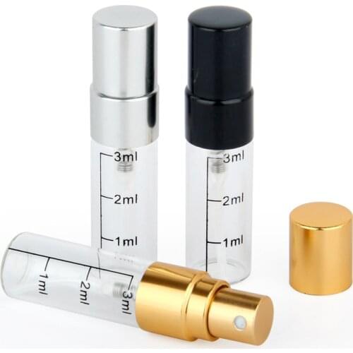 3ml Scaled Empty Pefume Bottle Atomizer Spray Bottles Portable Travel Cosmetic Container Make Up Tools