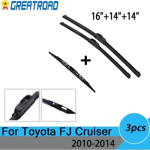 Wiper 3Pcs/set Front Wiper Blades For Toyota FJ Cruiser 2010-2014 2010 2011 2012 2013 2014 Windshield Windscreen Front Window