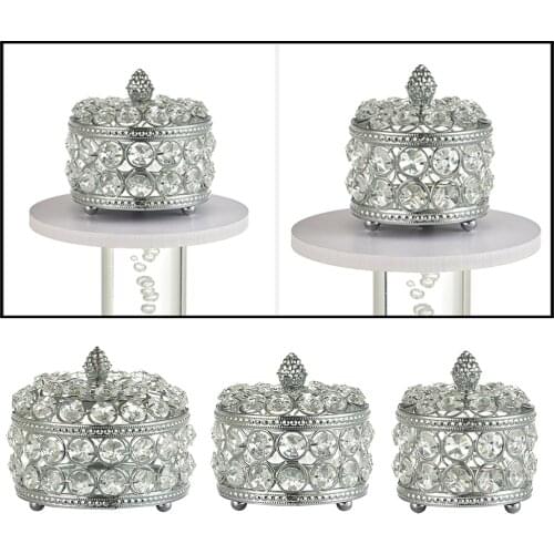 Jewelry Box Case Ring Necklace Trinket Watch Storage Organizer Travel Box-Silver