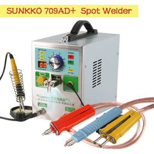 SUNKKO 709AD Spot Welder 1.9KW Pulse Spot Welding Machine For Lithium Battery Pack Welding Machine With Remote Soldering Pen220V