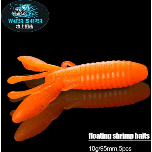 WATER SNIPER 3.8in 10g Fishing Soft Lure Floating Wobblers for Pike Silicone Salt Smell Fake Baits