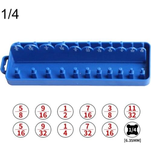 1/4\" 3/8\" Socket Sleeve Storage Bracket Holder Garage Collection Tool Metric