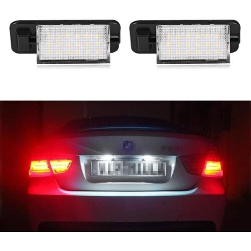 1Pair /2pcs 12v Number Plate Lamp Bulbs For BMW Led License Plate Light 2835 SMD 6000k White For BMW E36 318i 318is 318ti 325i