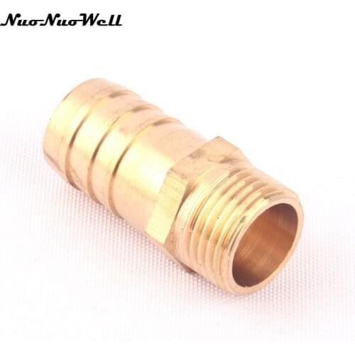 1pcs NuoNuoWell Brass 1/2"-19mm Male Straight Hose Connector Garden Irrigation Watering Pipe Metal Adapter Coupler Fittings