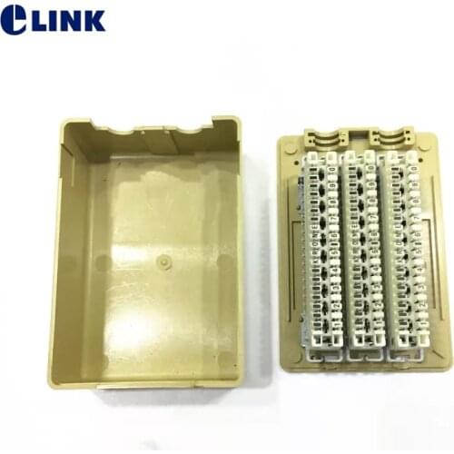 5pcs/lot 30pairs telephone distribution box with 3*10 pairs voice module plastic 30pairs module box free shipping ELINK