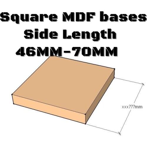 5x Square MDF Bases - Custom Round bases- Basing Laser Cut Wargames wood