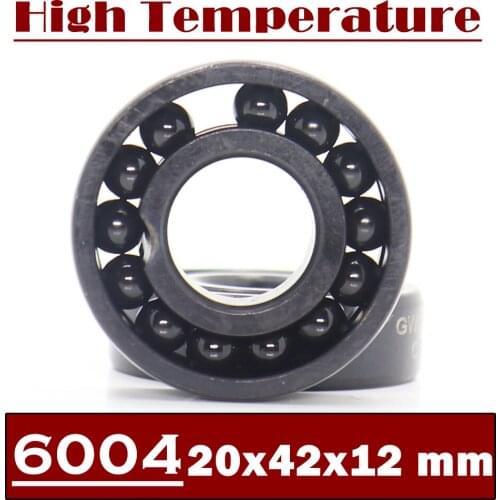 6004 High Temperature Bearing 20*42*12 mm ( 2 Pcs ) 500 Degrees Celsius Full Ball Bearing