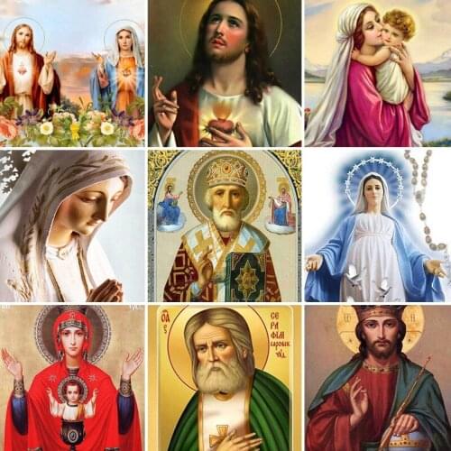 30x40x50x60x70 diamond painting 5D Full Diamond embroidery mosaic Priest Our Lady DIY Sonhome Decoration Christmas Gift