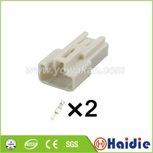 Free shipping 5sets 2pin 4.8mm wire housing plug electrical male connector 6098-0323