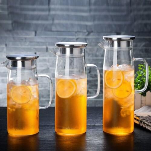 Household Kettle Large Capacity Glass Teapot Transparent Explosion-proof Heat-resistant Water Bottle Coffee Juice Drink Kettle