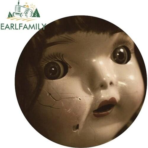 EARLFAMILY 13cm x 13cm for Creepy China Doll Creative Car Sticker Graffiti Stickers Scratch-proof Waterproof Window Bumper Decal