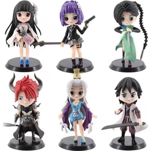 6 Pcs/set Animation Doll Toys Anime Scissor Seven Hand Model Liuqi Wu Thirteen Ornament Doll Toy Cake Accessories Decorations