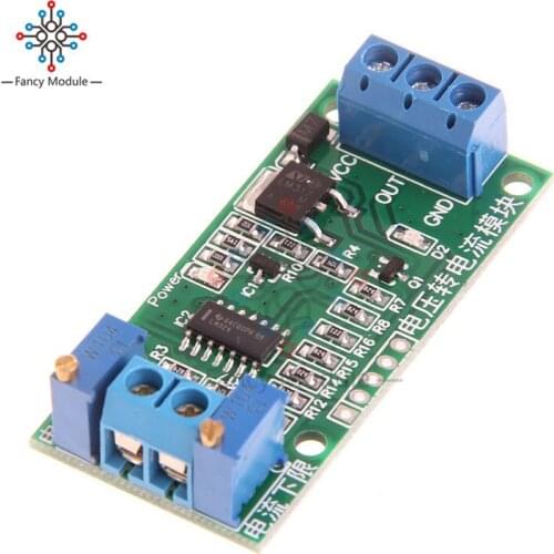 Linear Conversion Voltage to Current Transmitter Signal Module Potentiometer Adjustable isolated 0-5V to 4-20mA DC 12V-24V
