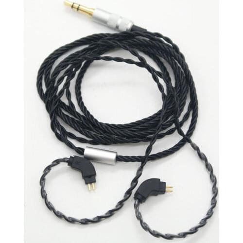 High-end in-line 4 shares DIY headphone upgrade line Audio line 2pin 0.75mm cable for TF10 and earphone headphones Change cables