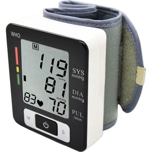 Medical Digital LCD Wrist Blood Pressure Monitor Automatic Sphygmomanometer Tonometer Wrist Blood Pressure Mete Tonometer