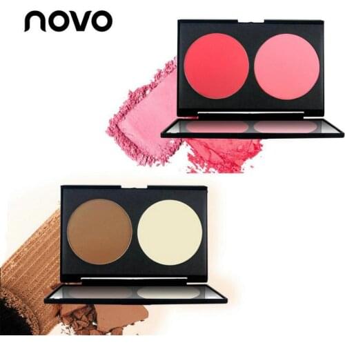 Face Mineral Pigment Blusher PowderRouge MakeupNatural BlushMakeup Cheek Blusher Powder Palette Double Color
