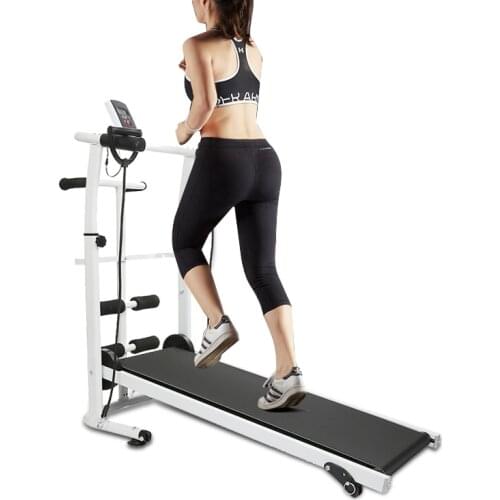 Multifunctional Waist Twist Machine + Sit-ups + Running + LED Dial Three-in-one Purely Mechanical Power Treadmill HWC