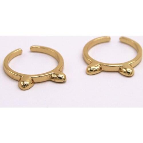 Fashion cat ears box ring Ms lovely cat ear rings