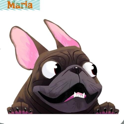 Cartoon Bulldog Car Sticker 3D Pet Dog Vinyl Body Decal Animal Waterproof Auto Bumper JDM JEEP Van Bike Offroad RV A4 Q3 Polo