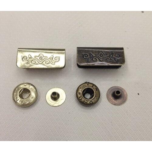 100sets/lot DIY leather craft wallet glass box 655 snap button set