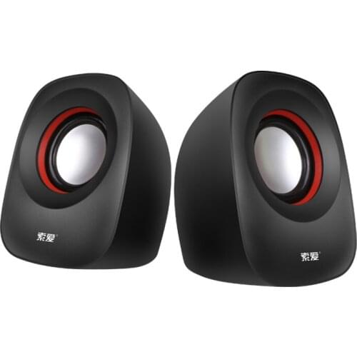 Desk Mini Speaker Computer PC Laptop Phone Game Office Room Bass 4D Stereo Universal Wired 3.5mm USB Portable Double Subwoofers