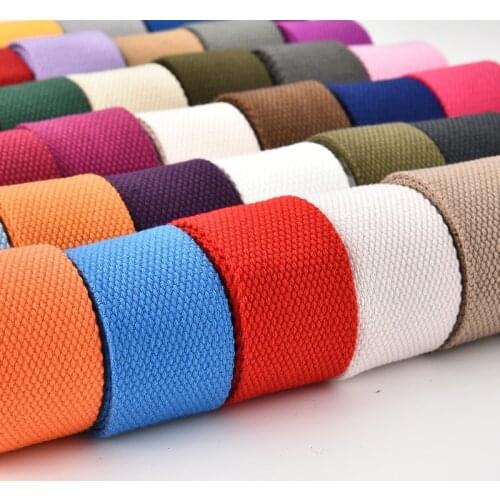 New 45 yards 20mm/25mm/32mm/38mm Canvas Ribbon Belt Bag Polyester/Cotton Webbing Knapsack Strapping Sewing Bag Belt Accessories