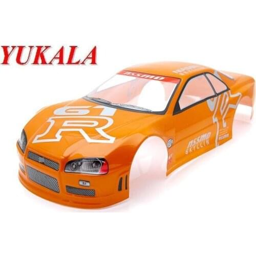 Orange RC car parts 1/10 PVC painted shell body FOR 1:10 rc car 190 mm