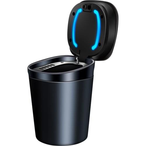 Large Capacity Waterproof Car Ashtray With Lid And Lamp High Temperature Resistance Automobile Multifunctional Ashtray