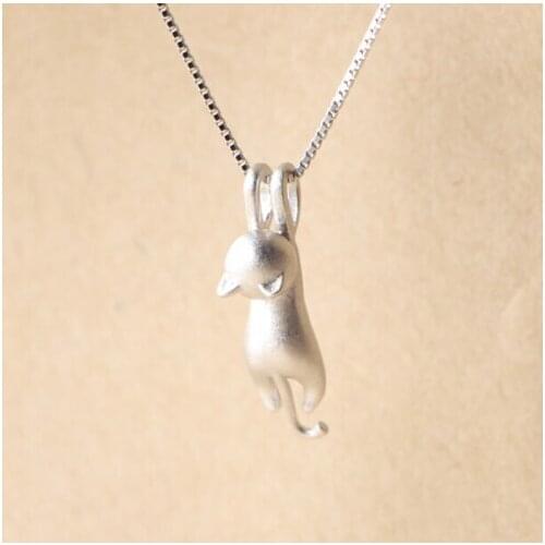 925 Sterling Silver Necklaces Cats Pendants&Necklaces Sterling Silver 925 Necklace Fine Jewelry Colar de Plata
