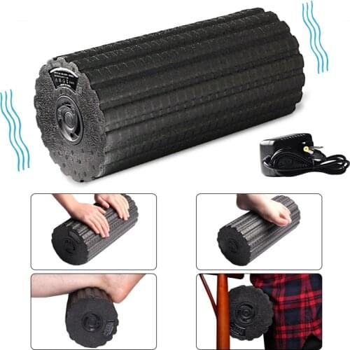 Yoga Foam Roller Electric Vibrating For Muscle Relax Fitness Massage Stick Trigger Roll Rechargeable Stretch Pilates Block Gym