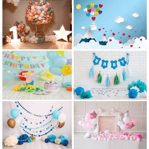 SHENGYONGBAO Birthday Photography Backdrops 1st Baby Newborn Photo Background Party Studio Photocalls 2021318ET-17