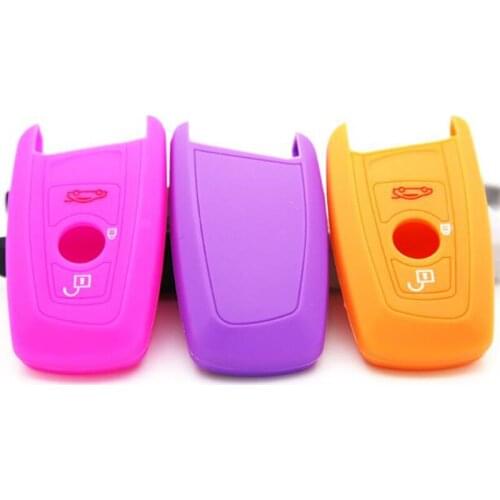 PREISEI 20pieces/lot 3 Button Smart Remote Silicon Key Case Bag For BMW 1 3 5 7 Series X1 X3